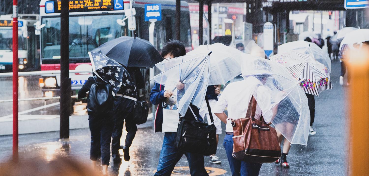 雨の日の自転車